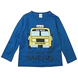 《H28年秋冬物》 CHEEK ROOM(チイクルーム) 製品洗い加工済み42/2天竺クルマ長袖Tシャツ 95cm/BL NO.B-460268