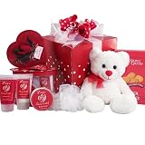 Cuddles & Kisses Chocolate Truffle Spa Set with Chocolates, Cookies & Teddy Bear