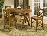 Entree Tiki Counter Height Flip Top Bermuda Oak Table Dining Table