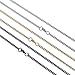 Areke Chain Mens Necklaces - Stainless Steel Necklace For Women Gold Black Silver Set Of 3 Pcs 3.5mm