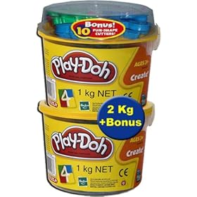 Play Doh - 204731480 - Loisirs Cr�atifs - P�te � Modeler - Lot Baril 2Kg + Outils