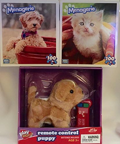 Remote Control Puppy Plus Two 100 Piece Puzzles - Toy Value Pack