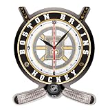 NHL Boston Bruins High Definition Clock - Hockey Stick and Puck