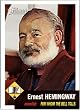 2008 Topps American Heritage Baseball Cards # 10 Ernest Hemingway ( For Whom The Bell Tolls )( Writer ) Trading Card in Protective Screw Down Display