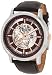 Kenneth Cole Men's Automatic KC1718 Brown Leather Analog Quartz Watch with Silver Dial