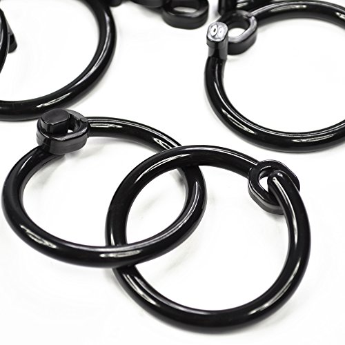 Bluecell Pack of 80 Plastic Snap Ring 55mm for Bathroom Shower Curtain