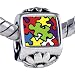 Pandora Style Bead Word Autism Photo Flower European Charm Beads Fits Pandora Bracelet
