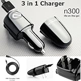 HTC Sensation 4G Naztech 3 in 1 Power Kit: USB Car Charger, USB House Charg ....