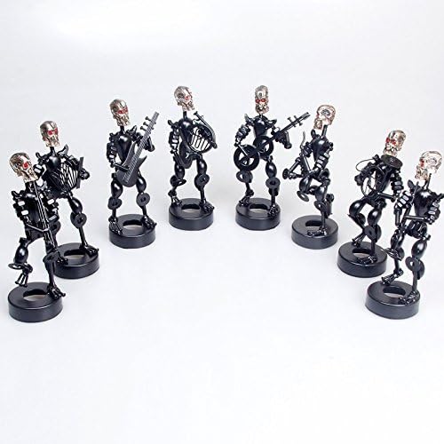 Vintage Retro Metal Band Sculpture,HATBO Iron Musician Statue Instrument Model Desk Decoration Gift (band)