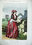 1856 BEAUTIFUL WOMAN BUILDING RUINS SUSSEX ABSOLON