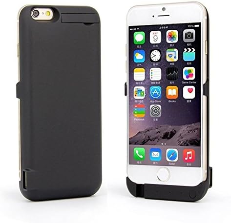 IPhone 5 5s 6 6s 6plus Battery Case 10000mAh Polymer Battery 2.5hrs Fast Recharge Rate Black/White/Rose Gold battery Charger Charging Case Battery Pack Charger Case (4.7 inch Black)
