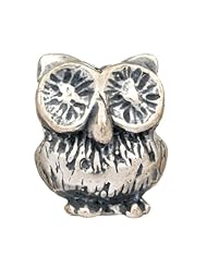 925 Sterling Silver Owl Bird Bead, For Chamilia, Pandora, Biagi, Personality, Reflections And More Charm Bracelets