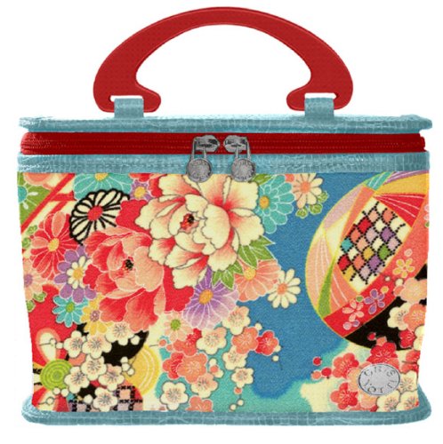Cris Notti Blue Kimono Toiletry Case