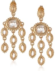 18k Yellow Gold Plated Sterling Silver Chandelier Drop Earrings