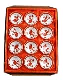 Chinese Red Dragon Teacups- Set of 12