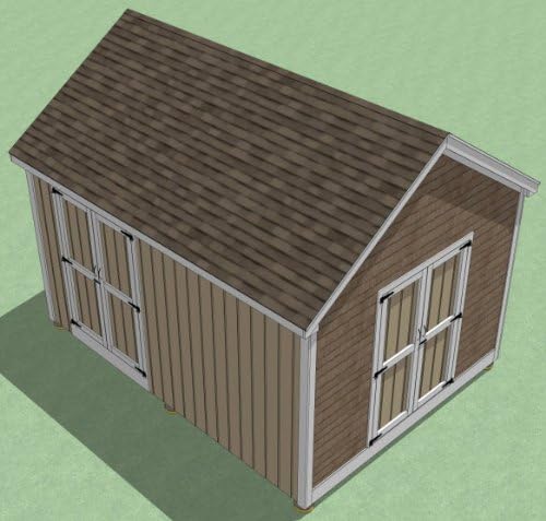 12x16 Shed Plans - How To Build Guide - Step By Step - Garden / Utility / Storage