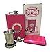 Pink-8oz Shot Flask with Bonus RFIC Card Blocker Gift Set by Freedom Shot Flasks. Gift box included. (1)