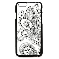 iPhone 6 Case,LUOLNH Black Henna White Floral Paisley Flower Mandala Matte Hard Clear Case Cover For Apple Iphone6 4.7 inch Screen from LUOLNH