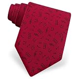 Music Notes by Alynn Novelty red silk ties