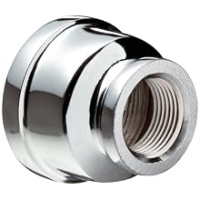 Chrome Plated Brass Pipe Fitting, Reducing Coupling, NPT Female