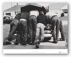 Boys with Their First Car, 1957 by A.Y. Owen 28"x20" Art Print Poster