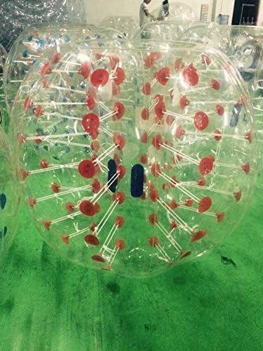 Free Shipping 12 BALLS (6pcs Red ,6pcs Blue) Color in 1.5 M Bumper Bubble Balls with Two Blower