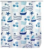 Kitchen & Housewares : Wenko Shower Curtain 180x200 Boating, Textile