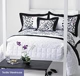 Linda Barker Calista Black Double Quilt Duvet Cover Set