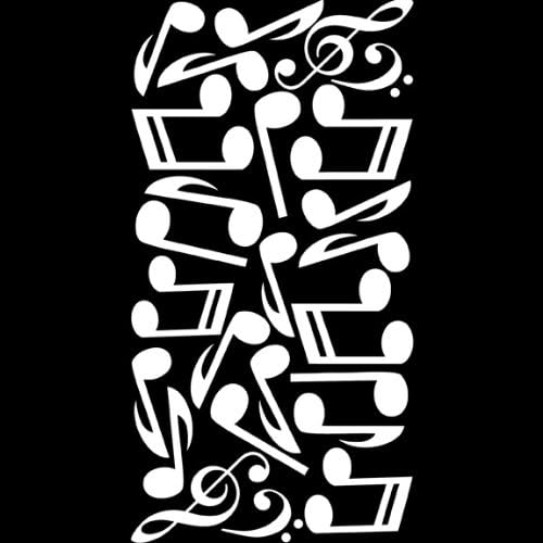 Musical Music Notes Wall Stickers/Appliques/Decals, White
