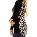 Chin's Women's Sexy Crewneck Leopard Long Sleeve T-shirts Tops (XXL)