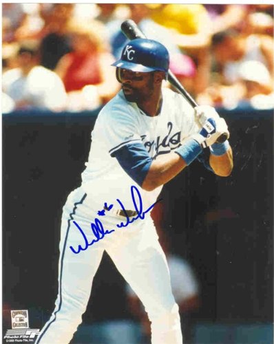 Willie Wilson Autographed/Hand Signed 8x10 Photo Kc Royals