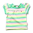 Sweet and Soft Classic Short Sleeve Baby Rouched Flower Pot T-Shirt, 24 months, Green
