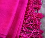 100% Pure Pashmina Shawl Wrap Scarf Stole in Hot Pink