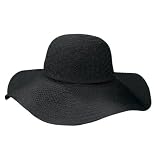 Coolibar UPF 50+ Women's Packable Wide Brim Sun Hat (Black - One Size)