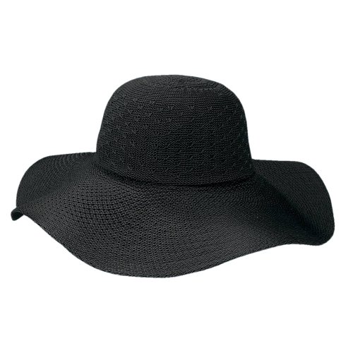 Coolibar UPF 50+ Women's Packable Wide Brim Sun Hat (Black - One Size)