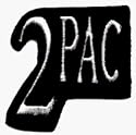 2Pac - Small Black & White Logo - Embroidered Iron On or Sew On Patch (Tupac Shakur) (2 Pac)