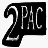 2Pac - Small Black & White Logo - Embroidered Iron On or Sew On Patch (Tupac Shakur) (2 Pac)