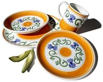Caleca Sole 16-Piece Dinnerware Set, Service for 4