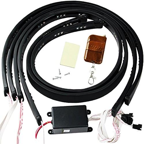 Elecsonix 7 Color LED Strip Under Car Tube underglow Underbody System Neon Lights Kit (2*90cm 2*120cm)--