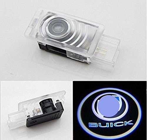 iCoolkit®2 Pcs Fit Super Bright LED Laser Ghost Shadow CREE Door Step Courtesy Welcome Light Lamps For Buick LaCrosse Regal CAN-bus No Error Color Black