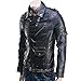 Prim leather Men's Lambskin Leather Bomber Biker Jacket