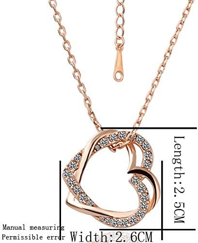 LoveCity 18K Gold Plated Austrian Crystal Heart Pendant Necklace
