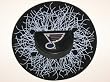 ST. LOUIS BLUES Shatter Puck WINDOW CLING Decal