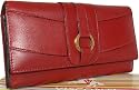 New ladies Visconti large Heritage red leather purse wallet CR7