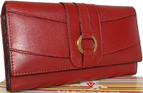 Ladies Visconti large Heritage red leather purse