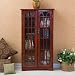 Media Storage Cabinet Windowpane Doors in Cherry Finish image 3