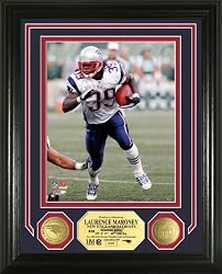Laurence Maroney Photo Mint with 2 24KT Gold Coins - New England Patriots Collectible Coin
