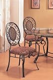 Set of 4 Dining Chairs Antique Brown Finish