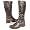 JANE KLAIN Damen Winter Langschaft Stiefel, Crinkleoptik, mocca braun