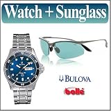  : Bulova Marine Star Men's Watch 98c62 with Bolle Performance Swiftkick Sunglasses 10485 Plating Titanium Frames and Competivision